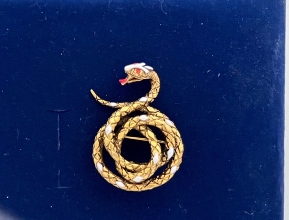 Art Pepper Coiled Snake Pin - image 1