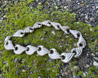 ヴィンテージシルバー スワールリンクネックレス 925、72グラム - Etsy