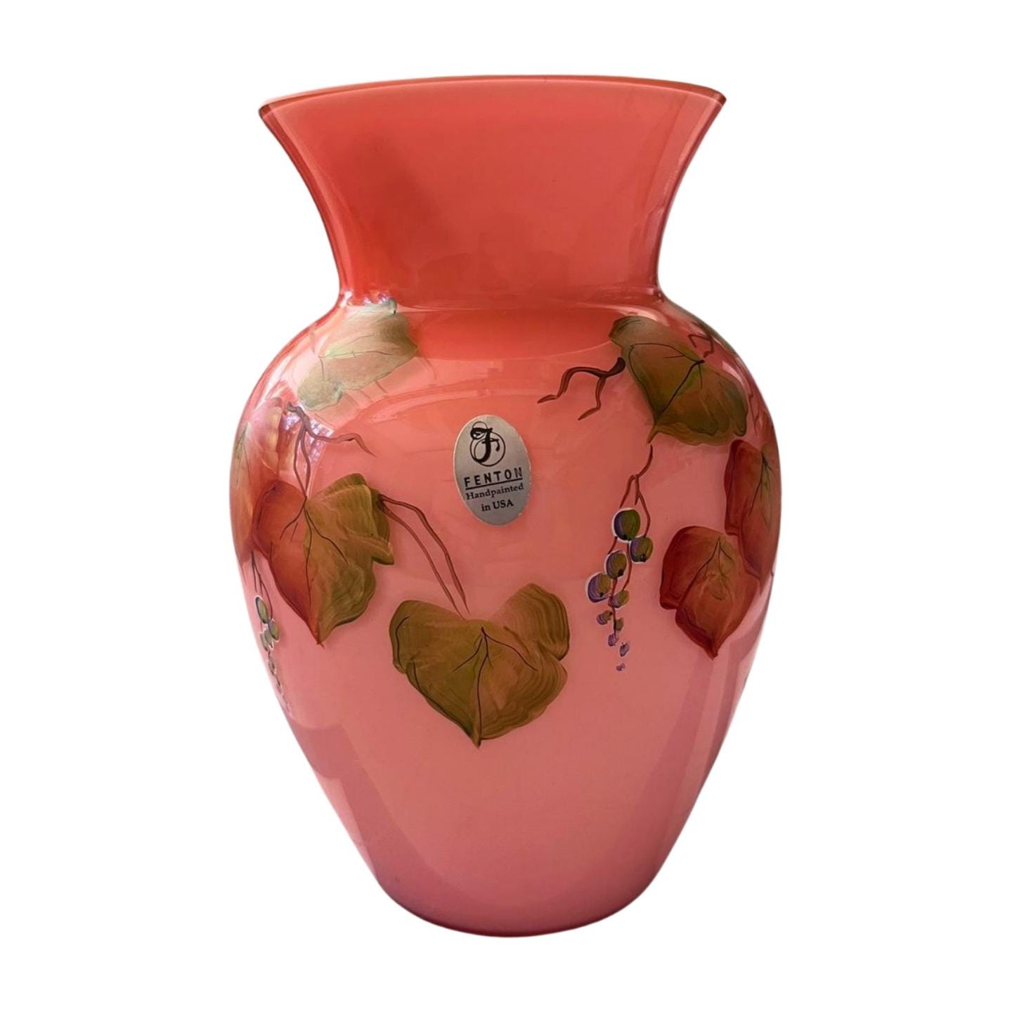 シェリー・フェントン作「珊瑚の花瓶に描かれた秋の葉」 - Etsy 日本