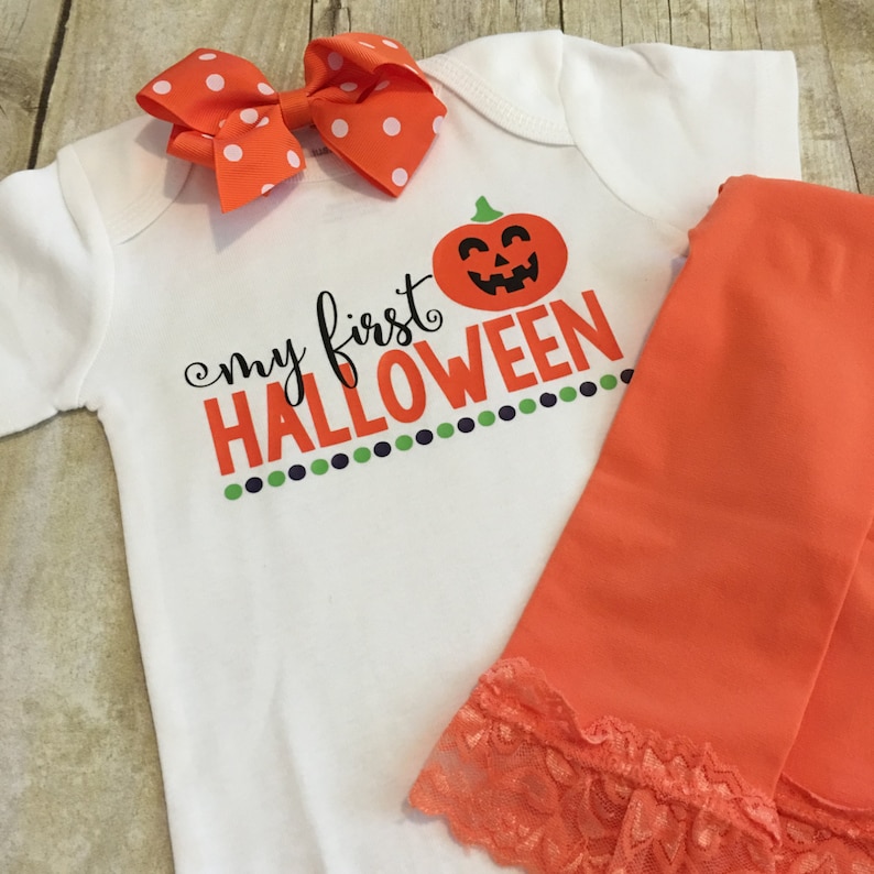 My First Halloween Pumpkin Shirt Baby Halloween Outfit Halloween Outfit Trick or Treat Shirt My 1st Halloween Outfit