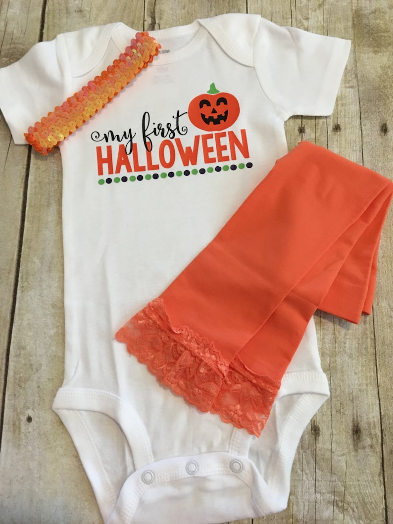 My First Halloween Pumpkin Shirt Baby Halloween Outfit Halloween Outfit Trick or Treat Shirt My 1st Halloween Outfit