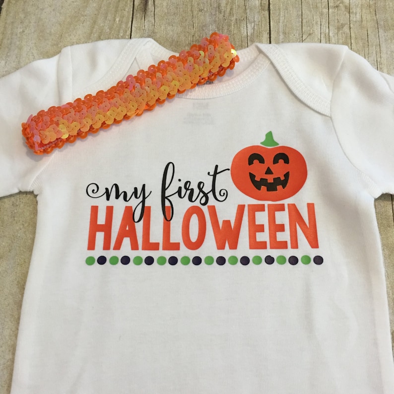 My First Halloween Pumpkin Shirt Baby Halloween Outfit Halloween Outfit Trick or Treat Shirt My 1st Halloween Outfit
