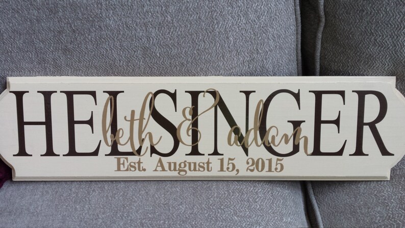 Anniversary Gift Mothers Day Wedding Gift Personalized Family Wood Sign Engagement Gift Last Name Established Sign Bridal Shower