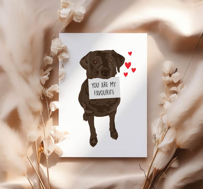 Labrador Card - "You Are My Favourite" Card for Dog Lovers - Anniversary Card - Dog card - Wedding Anniversary imagem 2
