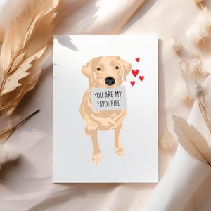 Labrador Card - "You Are My Favourite" Card for Dog Lovers - Anniversary Card - Dog card - Wedding Anniversary imagem 3