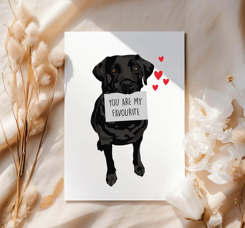 Labrador Card - "You Are My Favourite" Card for Dog Lovers - Anniversary Card - Dog card - Wedding Anniversary imagem 1