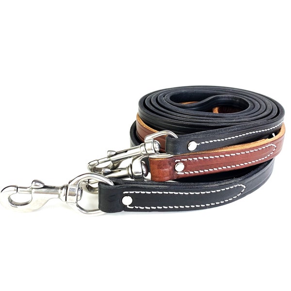 Heavy-Duty Professional Grade Dog Training Leash | Genuine Leather Handcrafted Dog Lead