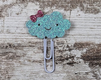 Light Blue Cloud Planner Clip