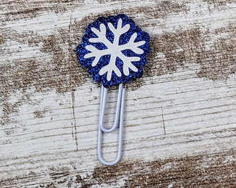 Snowflake Planner Clip - Snow Paperclip - Winter