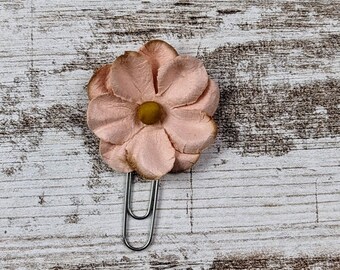 Small Pink Flower Planner Clip - Flower Planner Clip- Spring