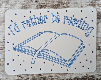 I'd rather be reading Journaling Card