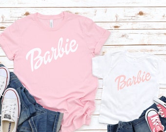 Mommy & Me Matching Barbie Tees Cute Pink Barbie Shirt | Etsy