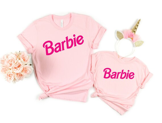 Mommy & Me Matching Barbie Tees Cute Pink Barbie Shirt | Etsy