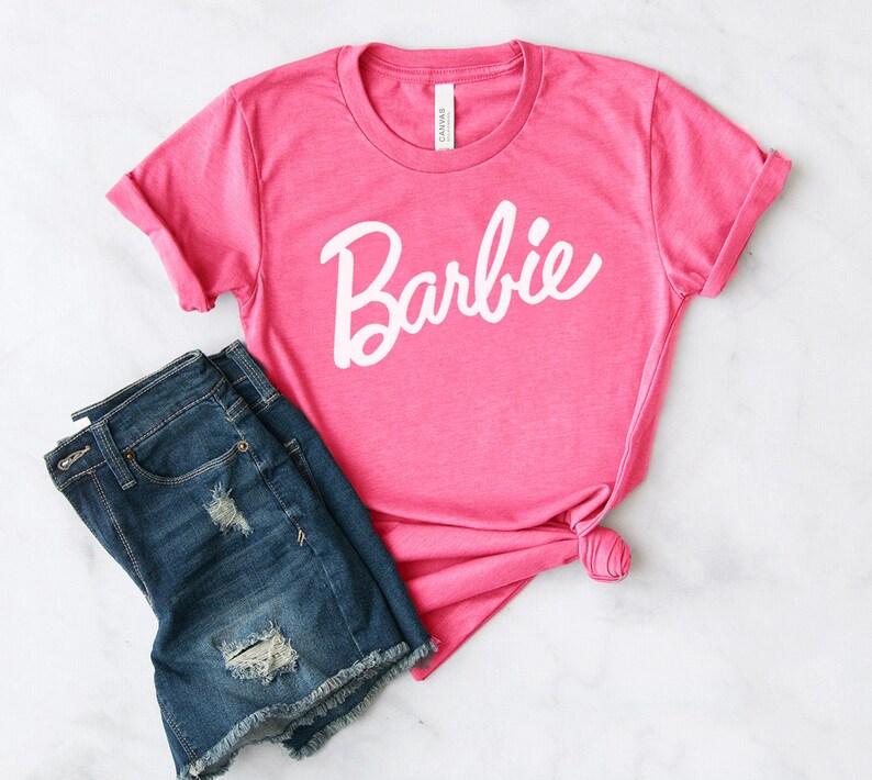 Barbie Tee Cute Pink Barbie Shirt Fun for Girls Night Out | Etsy
