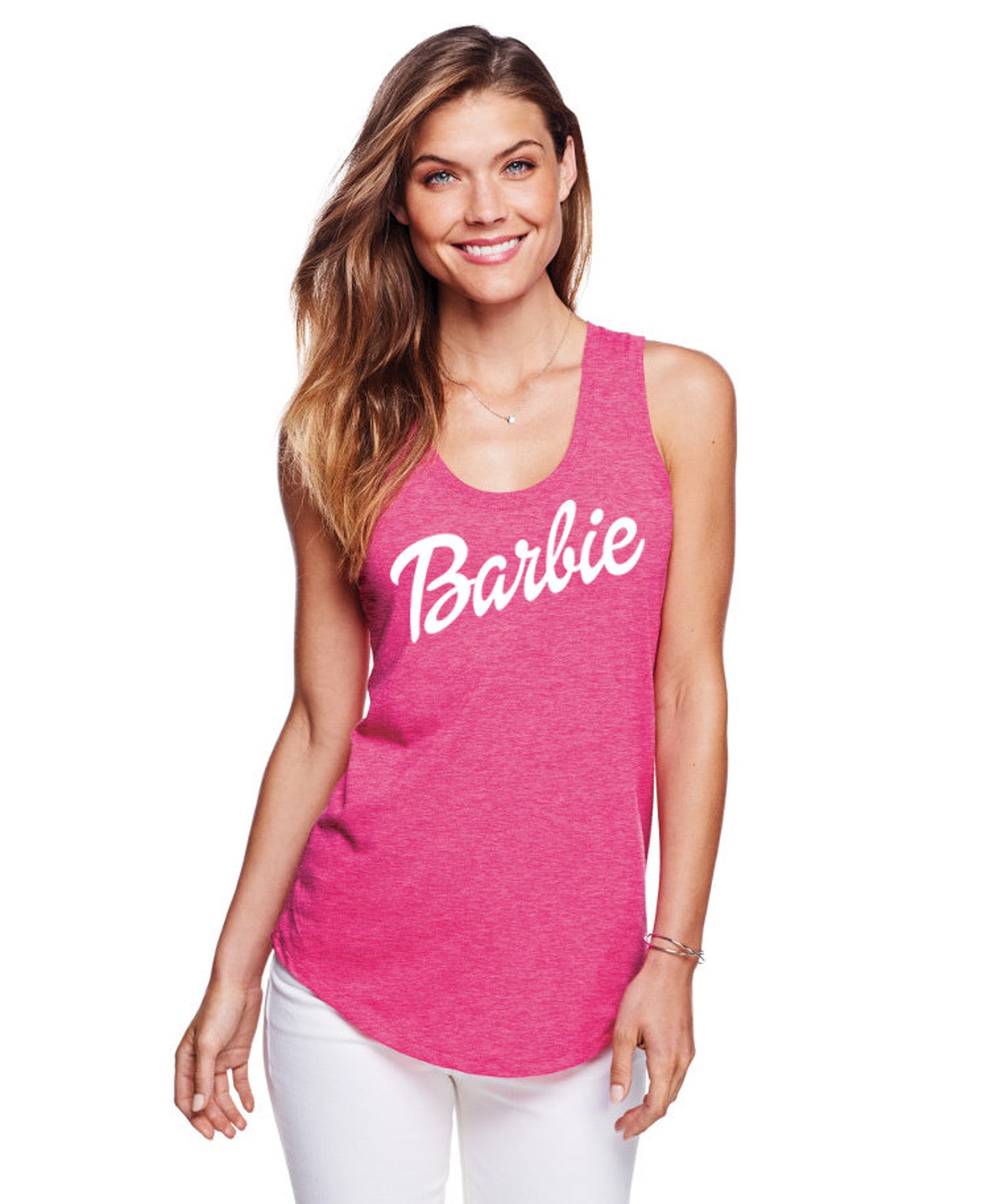 Barbie Tank Cute Pink Barbie Ladies Tank Fun for Girls Etsy