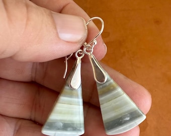 Pendientes colgantes de jaspe imperial verde natural