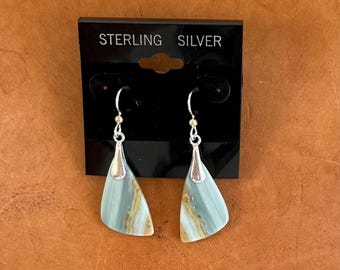Pendientes colgantes de jaspe imperial verde natural