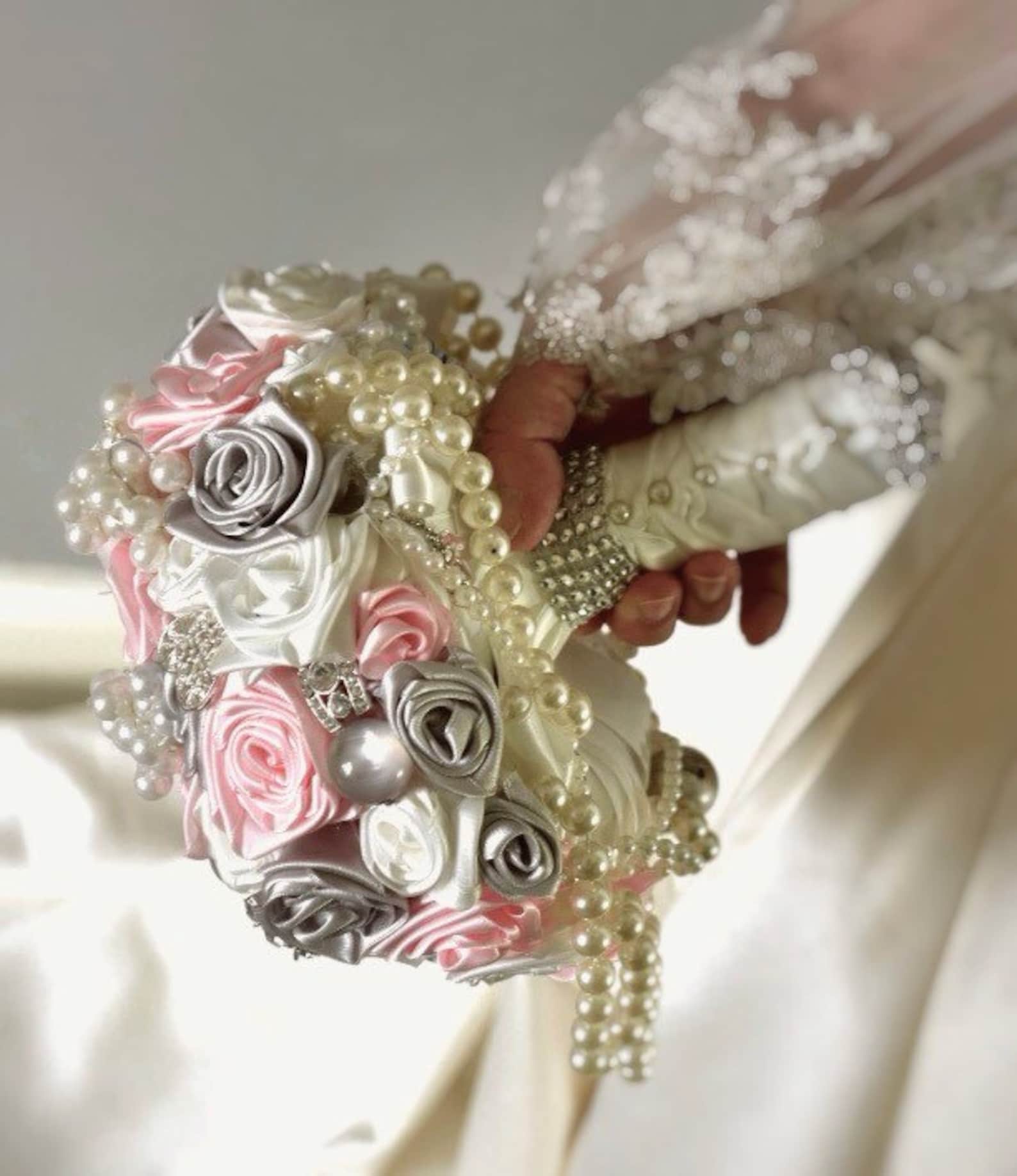 Ribbon Rose Bouquets Satin Rose Flowers Ribbon Flowers Satin Rose