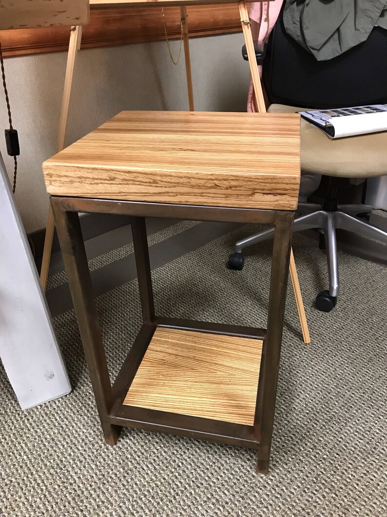 Zebra Wood Accent Table Image 0