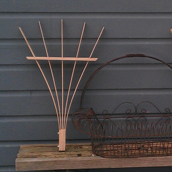 Small Wooden Garden Trellis for Small Garden Spaces.  Containers, Planters,  Gardens,  Apartment Patio Trellis, Balcony Trellis