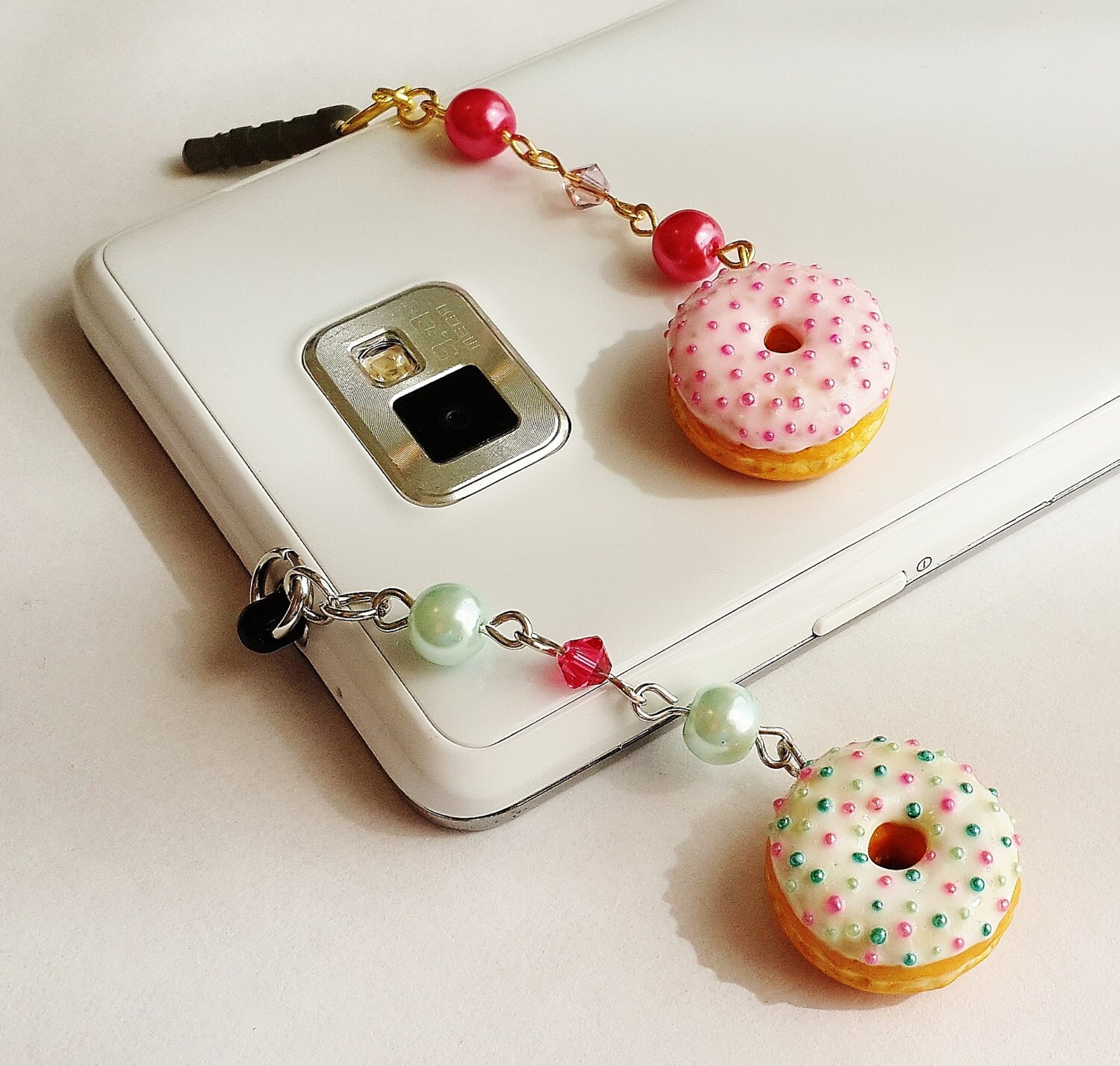 Donut Phone Charm Headphone Jack Plug Polymer Clay Food Etsy