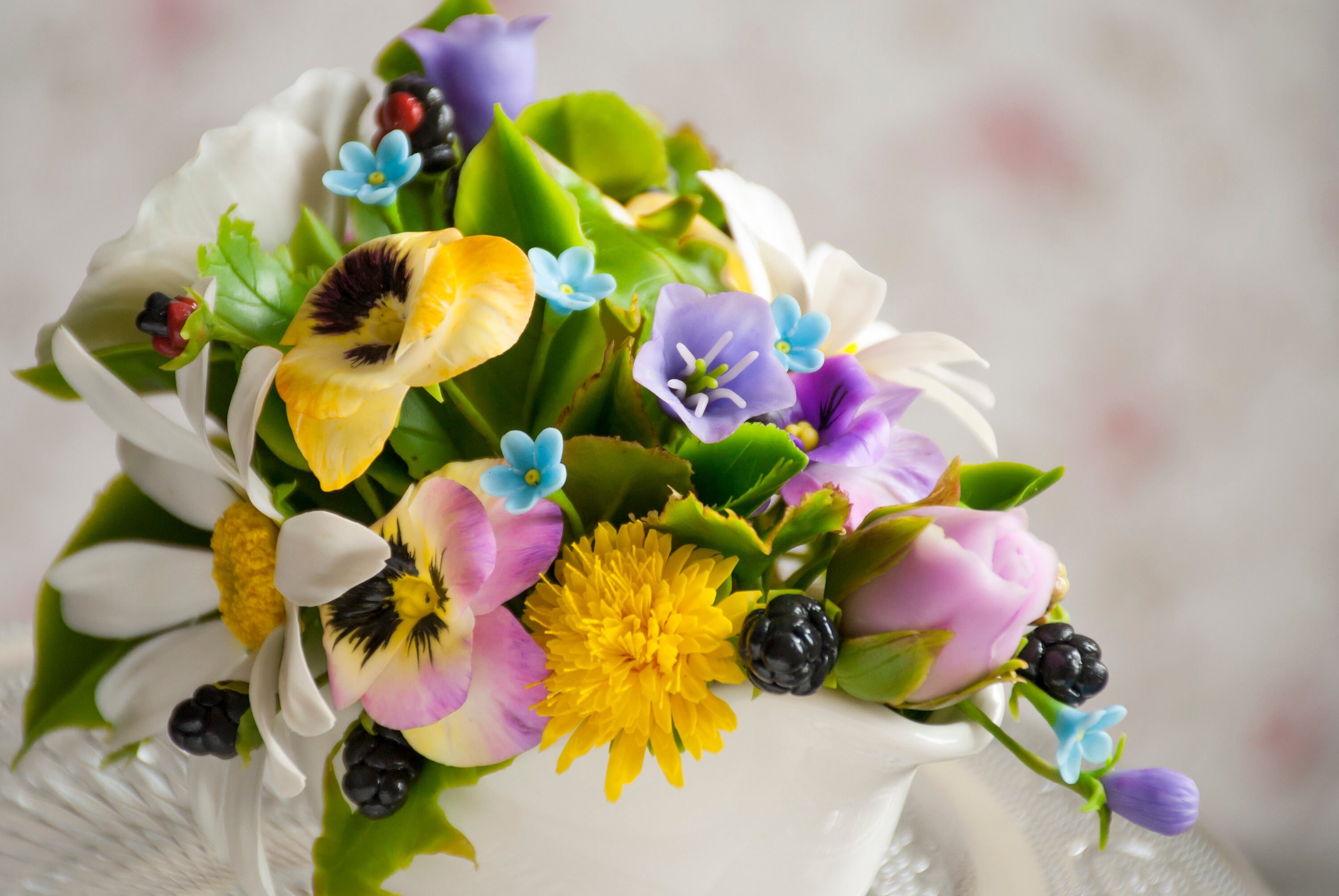 Fake wildflowers centerpiece in rustic style summer floral Etsy