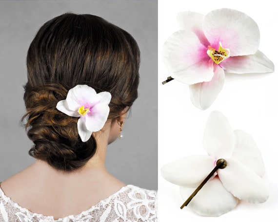 orchid hair clip