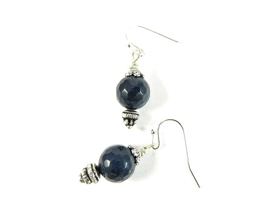 Silver and Lapis Lazuli Drop Earrings