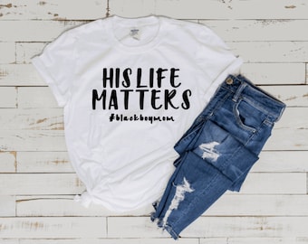 Black Boy Mom Camiseta