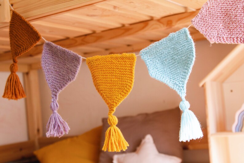Knitted Bunting Knitting Pattern Pdf Download Tassel Bunting Etsy UK