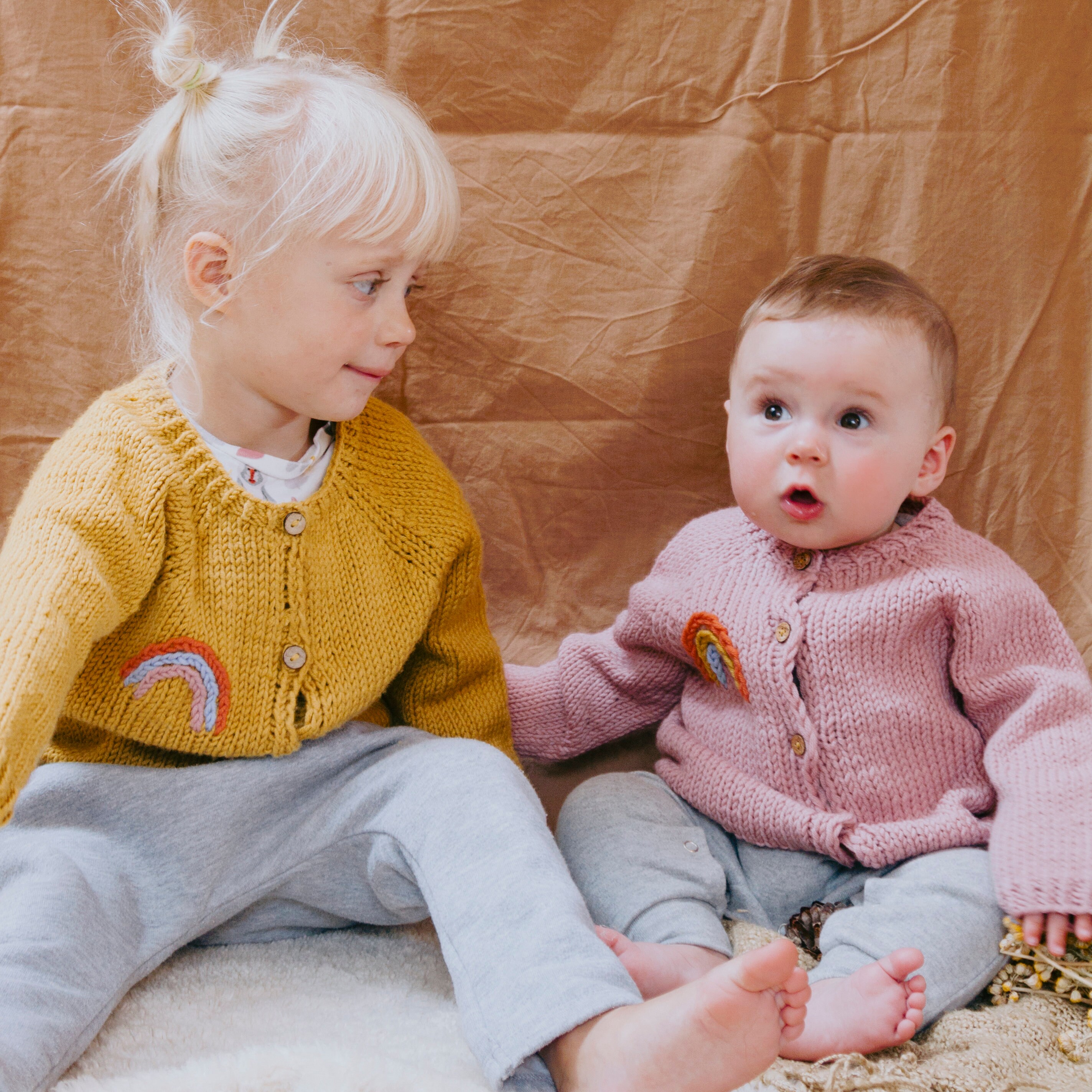 Baby and Toddler Rainbow Cardigan Knitting Pattern. Rainbow Etsy