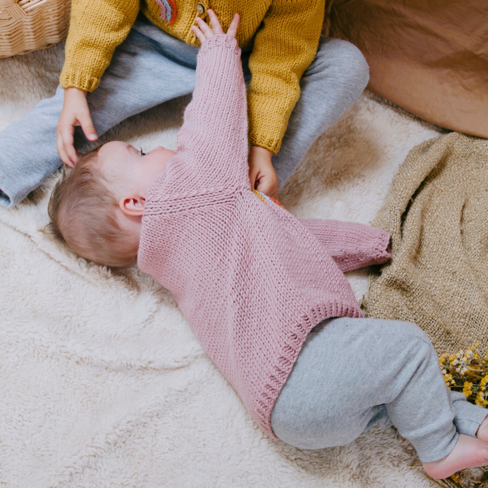 Baby and Toddler Rainbow Cardigan Knitting Pattern. Rainbow Cardigan