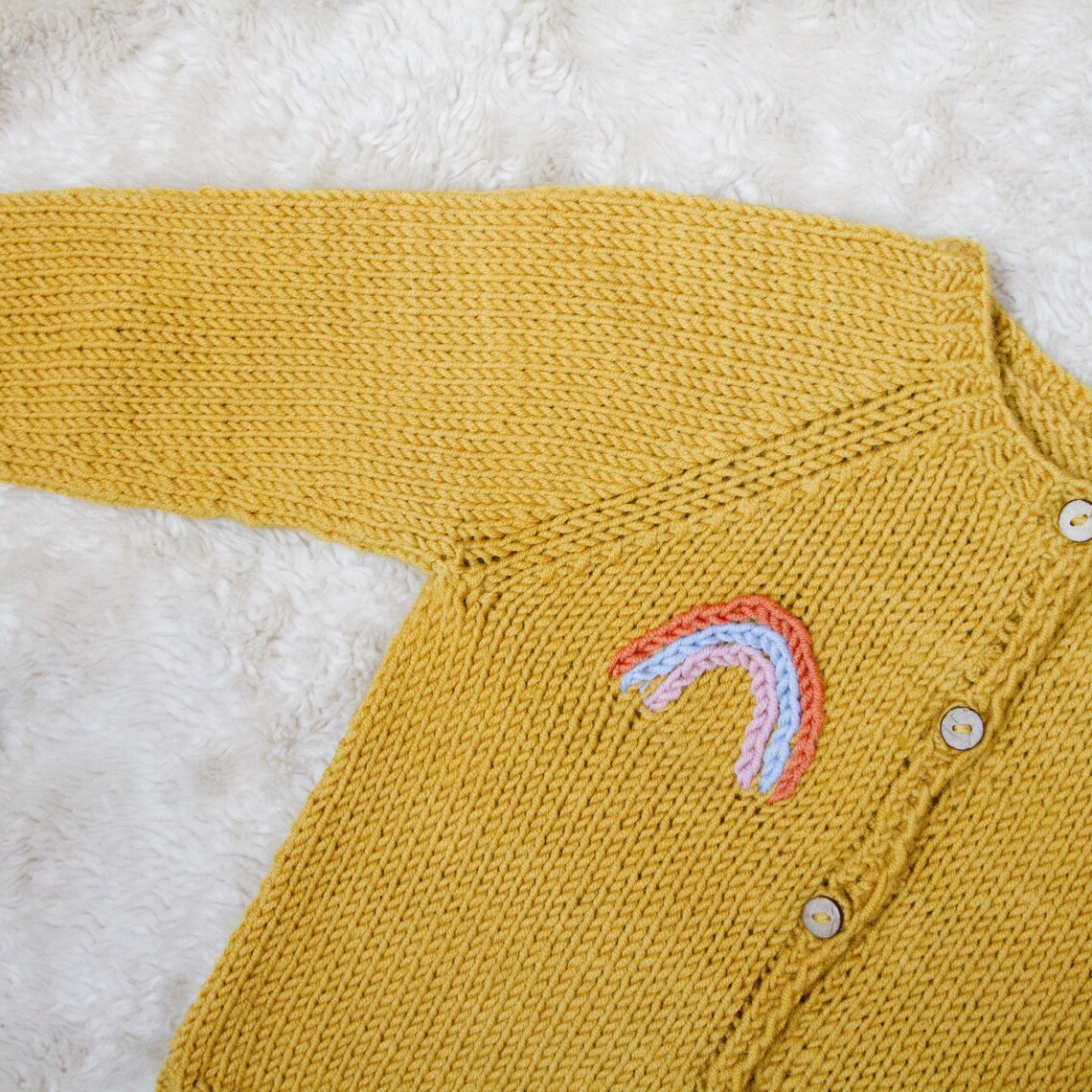Baby and Toddler Rainbow Cardigan Knitting Pattern. Rainbow Etsy