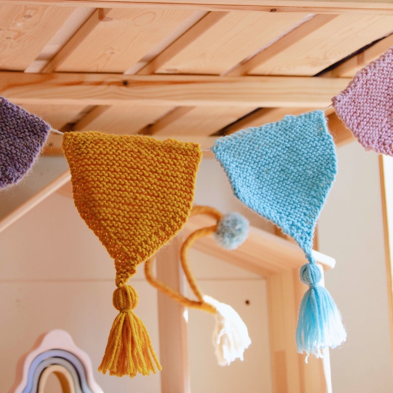 Knitted Bunting Knitting Pattern Pdf Download Tassel Bunting Etsy UK