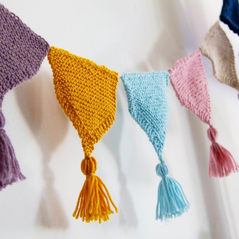 Knitted Bunting Knitting Pattern Pdf Download Tassel Bunting Etsy UK