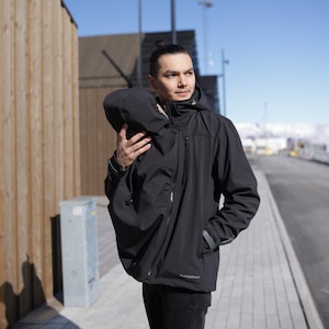 Jaqueta ELBRUS 3 em 1 Softshell para carregar bebês, frente/trás, para PAI, jaqueta de carregar, jaqueta softshell para carregar bebês, pai que carrega bebês