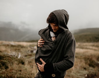 dad hoodie baby carrier