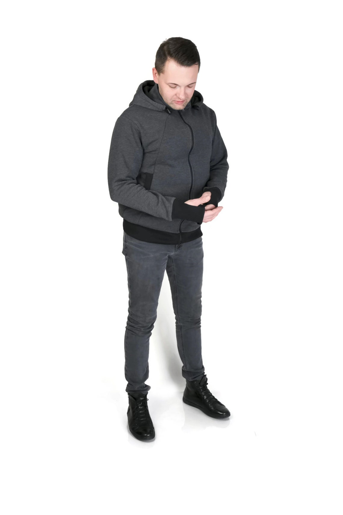 MENS Babywearing Babycarrying Jacket for DAD Kangaroo Hoodie Etsy