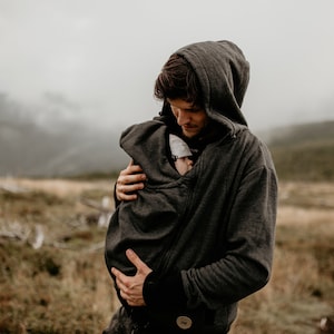 kangaroo hoodie for dad and baby