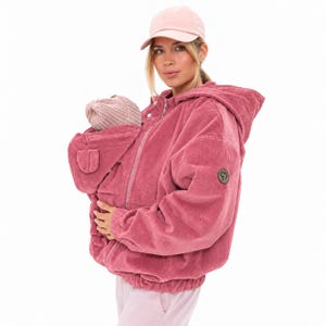 Oversized Babytragejacke 3-in-1 Umstandsmantel, Schwangerschaft Bomberjacke, Baby Tragejacke, Mom Hoodie, Oversize
