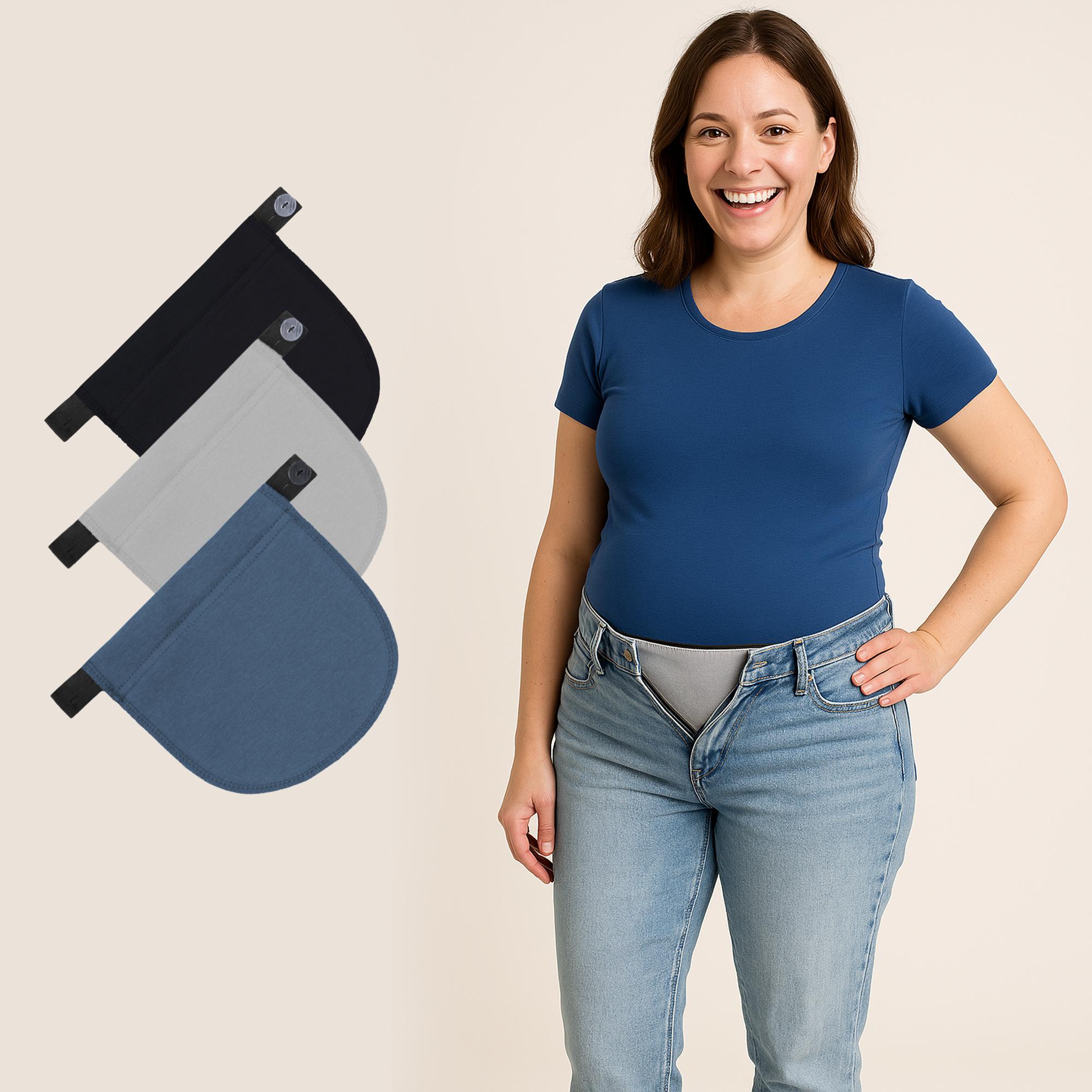 Maternity Pregnancy Adjustable Waist Jeans Trousers Band Belt Extender  Elastic
