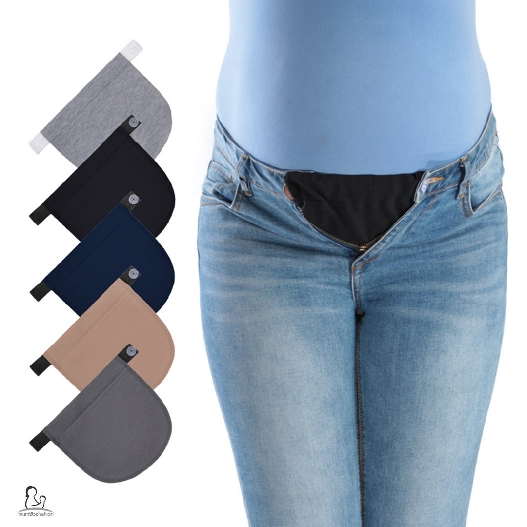 Maternity Pregnancy Adjustable Waist Jeans Trousers Band Belt Extender  Elastic