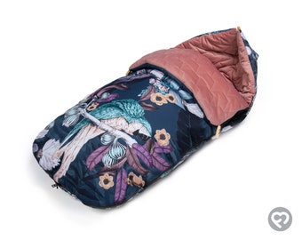Baby Stars Print Footmuff Universal Baby Stroller Cosytoes Liner Soft Polar Fleece Buggy Padded Warm Thick Cotton Baby Sleeping Bag Newborn Windproof Blanket Swaddle Pram Wrap Quilt Infant Foot Muff