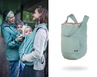 Housse porte-bébé, housse de portage, housse softshell pour porte-bébé, chauffe-portage MINT