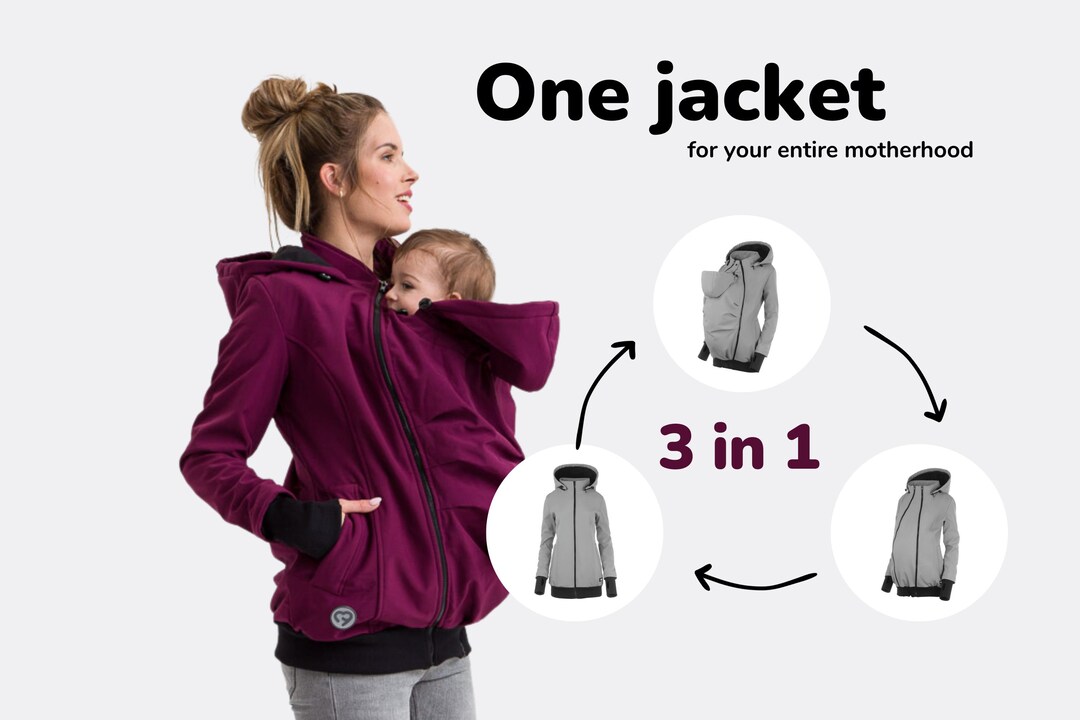 EVEREST 3in1 Softshell Babywearing , Maternity for Women, Carrier