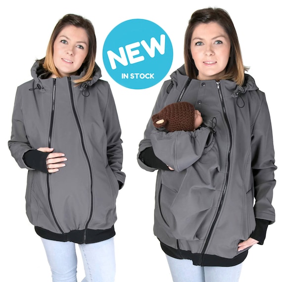 EVEREST Veste de portage 3 en 1 Softshell manteau de maternite porte bebe porte bebe softshell manteau de maternite maman et bebe GRAPHITE Etsy France
