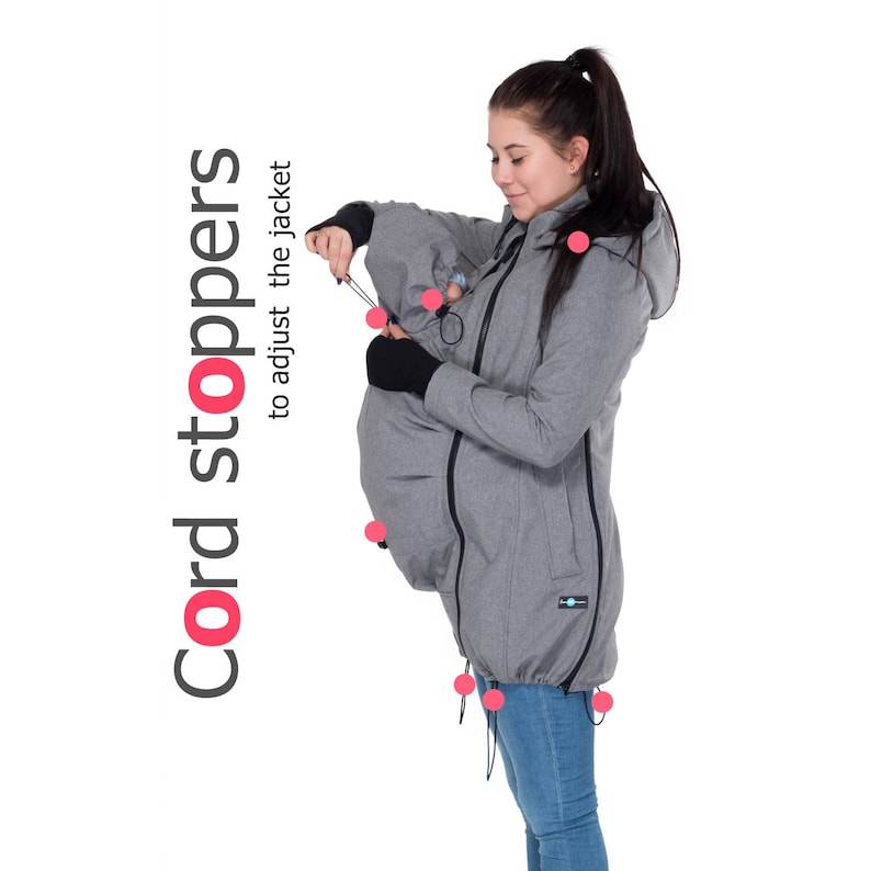 SOFTSHELL COAT Babywearing Coat Maternity Carrier Jacket Etsy