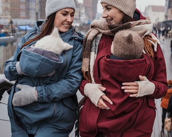 Babytrage Tragejacke In 5in1 Softshell Parka-Mantel