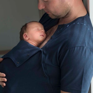 Eco Viskose Skin to Skin Baby Bonding Shirt navy
