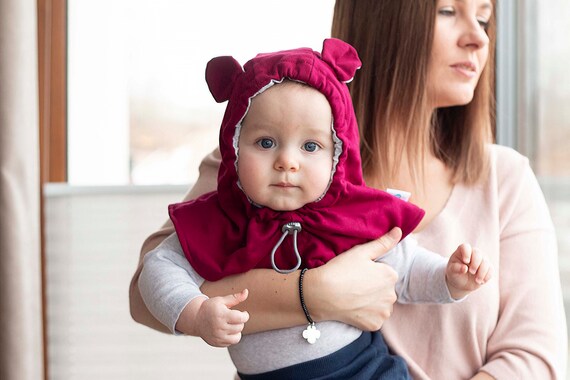 0-4 ans Bonnet à capuchon pour bébé, oreilles d'ours pour bébé